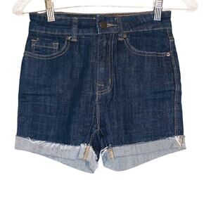 BDG black high rise cuffed Jean Shorts 24